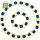 Буси з браслетом із дерев'яних бусин, два кольори Білий; Блакитний, фото 3