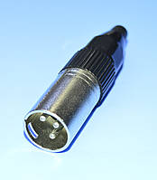 Штекер CANON (XLR) кабельный 3pin WTY0056A