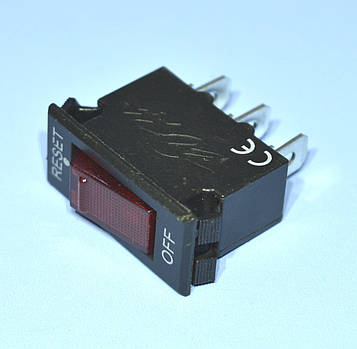 Вимикач 220В IRS-001A+reset (10A) черв. 1-група ON-OFF, PRK0035