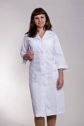 Жіночий медичний халат на гудзиках з відкладним коміром (з 48 по 60)