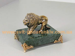 Статуетка бронзовий Лев, ексклюзивний подарунок, фото 2