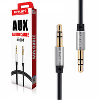 Кабель AUX cable 3.5mm BRUM UX004 (1M) Чёрный