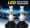 Світлодіодні LED лампи для фар автомобіля X3 H11, фото 4