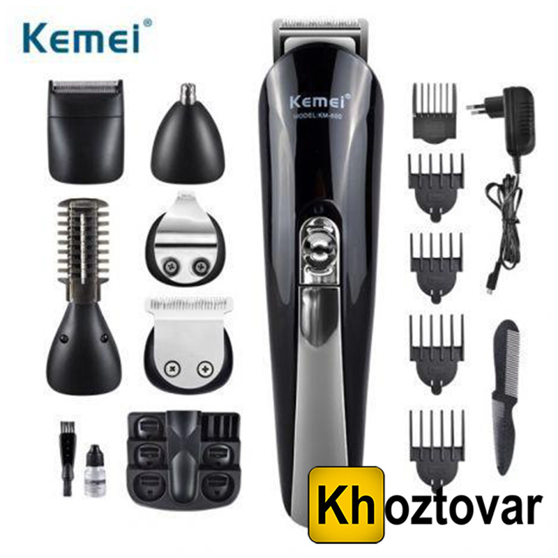 Набір для стриження волосся Kemei KM-600 11 в 1, фото 1