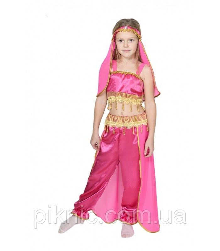 Детский костюм Жасмин для девочек 7-8 лет Новогодний костюм Восточная Красавица Розовый - фото 3 - id-p834316767