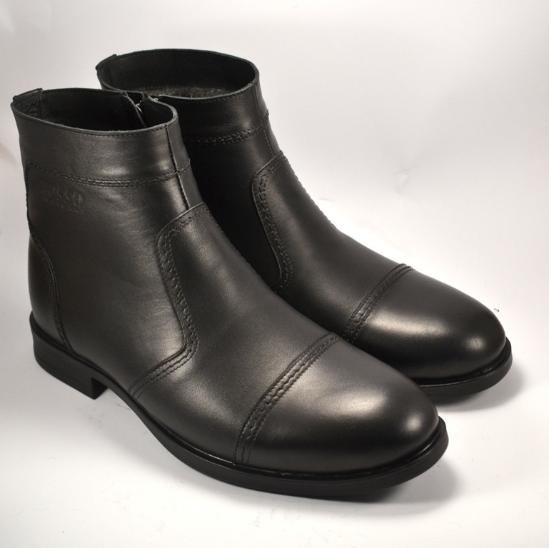 Челсі зимові чоловічі черевики класичні Rosso Avangard Danni Classical Black чорні