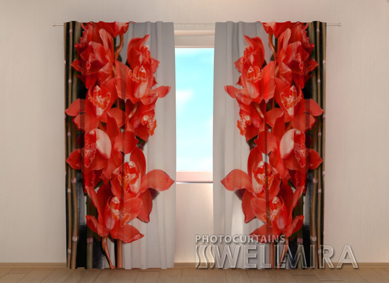 Фотоштори "Жіночий каприз" 250 х 260 см квіти штори з малюнком VE