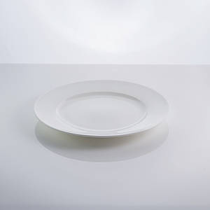 Тарілка порцелянова столова біла 8,5" "Rim" 21,5 см порцеляна