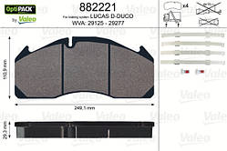 Колодка гальм. Volvo 882221 (VALEO)