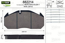 Колодка гальм. MAN 882211 (VALEO)