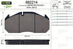 Колодка гальм. MAN з датч. 29030 (VALEO)