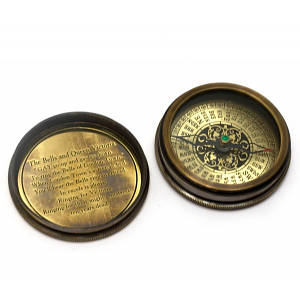 Компас морський бронзовий "Victorian pocket compas" (d-6,h-2 см) ( 29275)