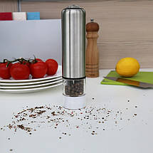 Млин для перцю та солі для спецій автоматичний на батарейках Herisson подрібнювач перцемолку, фото 3