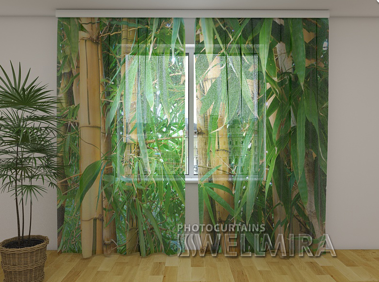 ФотоТюль Бамбуковий ліс 250 см х 260 см фото тюль з малюнком VE