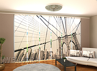 Панельная фото штора "Серый Бруклинский мост" 480 х 240 см