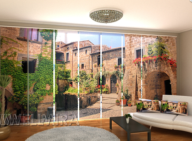 Панельна фото штора "Мальовничий куточок Італії" 480 х 240 см