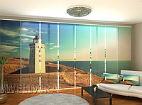 Панельная фото штора "Маяк на побережье Дании" 480 х 240 см