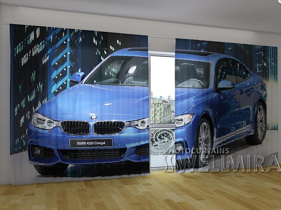 Панорамні фотоштори "BMW купе" 270 х 500 см фото панорамні штори VE, фото 1