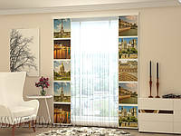 Панельная фото штора "Коллаж Париж" 80 х 225 см