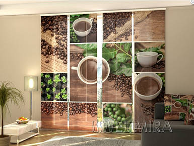 Панельні фото штори "Зеленої кави" 240 х 240 см