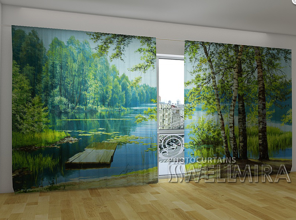 Панорамні Фотоштори "Берези" 270 х 500 см VE, фото 1