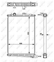 Радіатор DAF CF 509616 (NRF)