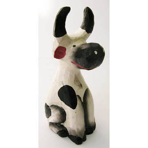 Статуетка дерев'яна "Корова" (12 см) (Індонезія) (19060)