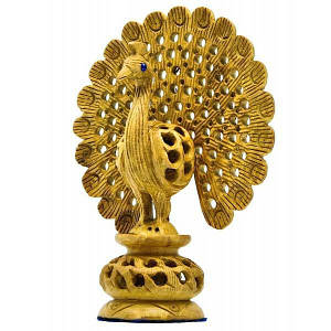 Павич дерев'яний різьблений (12 см) ( 18327)