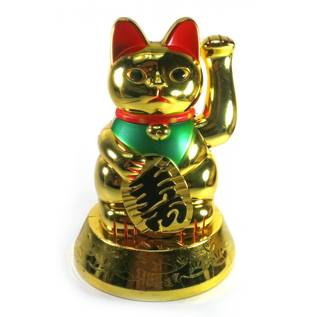 Кішка Манекі-неко махає лапою (батарейки в комплект не входять)(16,5х11,5х11,5 см) ( 30743)