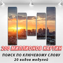 Купити картину модульні, на Полотні сін., 80x100 см, (80x18-2/55х18-2/40x18), фото 3