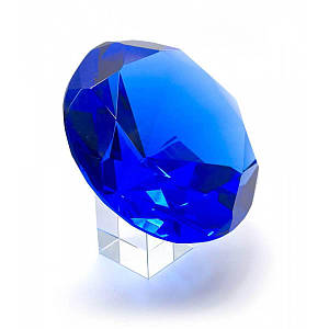 Кришталевий кристал на підставці синій (12 см) ( 25553)