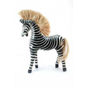 Статуетка Зебра розписне дерево (24х17х5 см) ( 29668)
