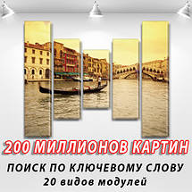 Картина модульна Венеціанський гондольєр на полотні (80x18-2/55х18-2/40x18), фото 3