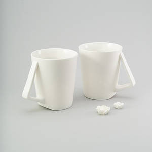 Набір чашок 200 мл 2 їд білі керамічні чашки комплект чашка біла кераміка