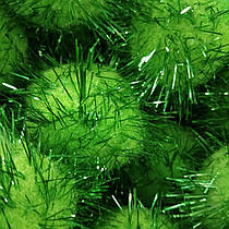Помпони зелені з люрексом 4 см. 10 шт.