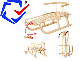 Санки дерев'яні WOOD, фото 3