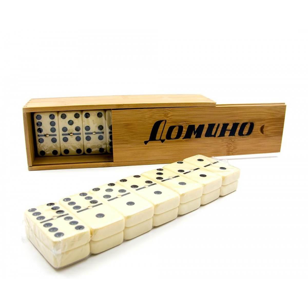 Доміно у бамбуковому футлярі (19х6,5х5 см) ( 23985)