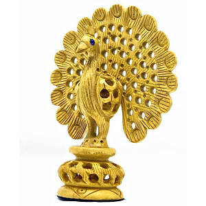 Павич дерев'яний різьблений (10 см) ( 18326)