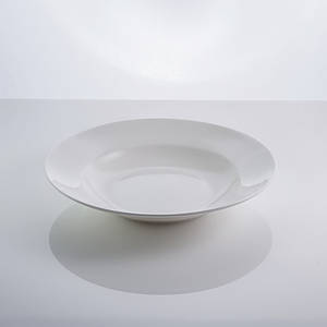 Порцелянова тарілка супова біла 9" "Rim" 22,5 см фарфор