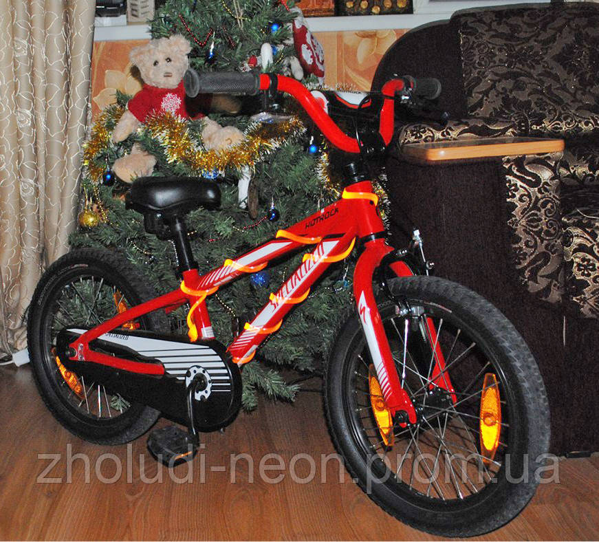 Ярка подсветка велосипеда оптическим проводом.Цвет - фото 1 - id-p72742186