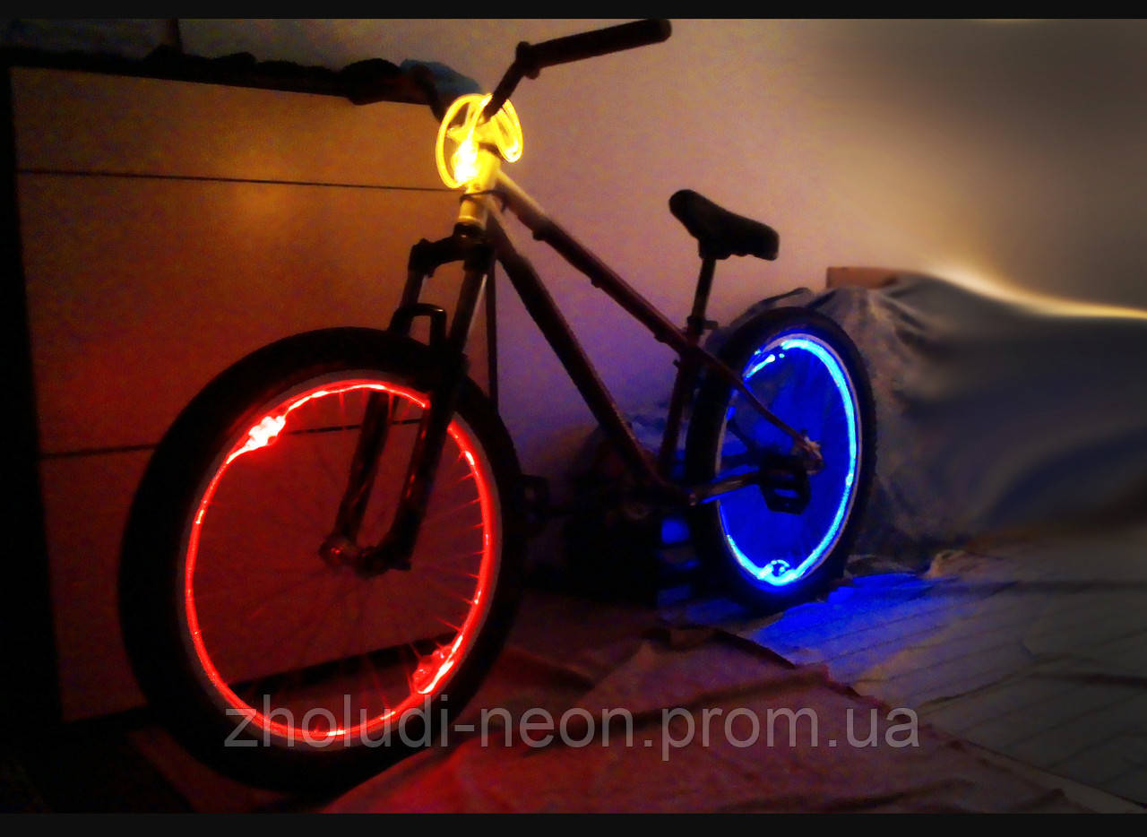 Ярка подсветка велосипеда оптическим проводом.Цвет - фото 2 - id-p72742186