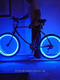 Яскрава підсвітка велосипеда оптичним дротом.Кольор, фото 7
