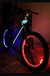 Яскрава підсвітка велосипеда оптичним дротом.Кольор, фото 10