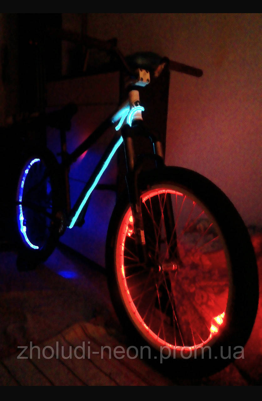 Ярка подсветка велосипеда оптическим проводом.Цвет - фото 10 - id-p72742186