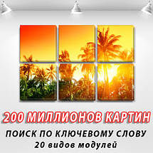 Замовити картину модульну на Полотні сін., 52x80 см, (25x25-6), фото 3