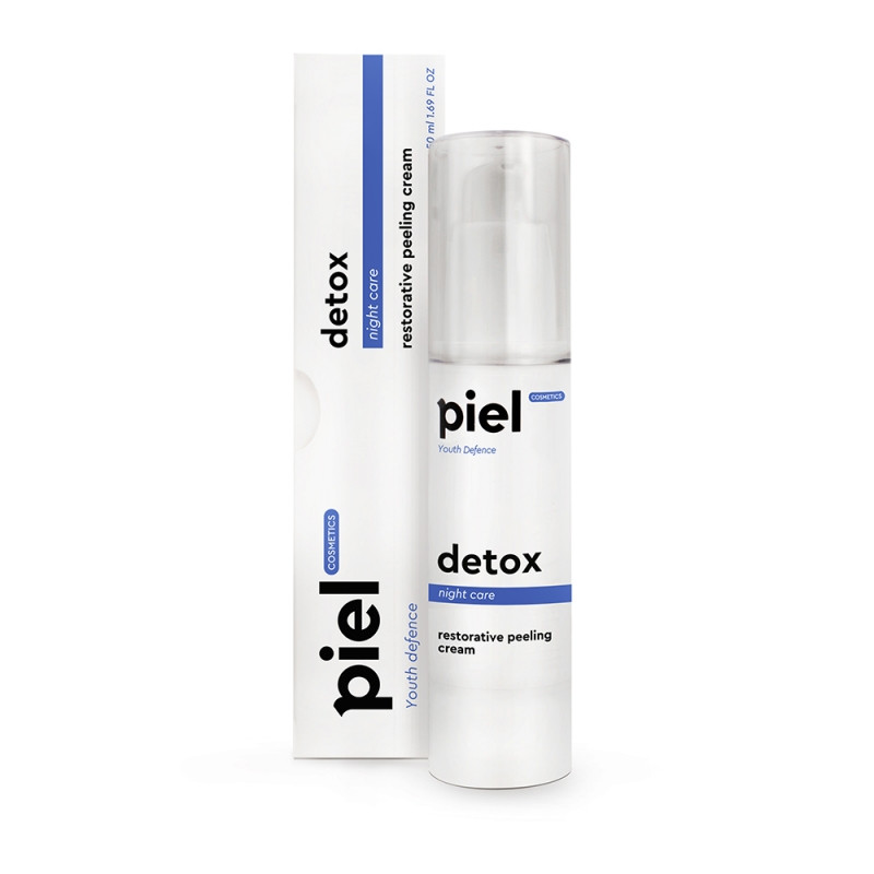 DETOX Cream Регенерувальний крем із пілінг-ефектом, нічний догляд для всіх типів шкіри Piel cosmetics