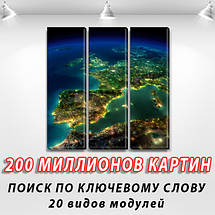 Купити картину модульні, на Полотні сін., 65x65 см, (65x20-3), фото 2
