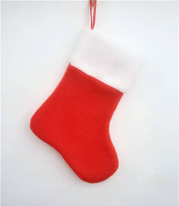 Чоботи новорічні для подарунків червоні 18*9,5 см носок панчохи