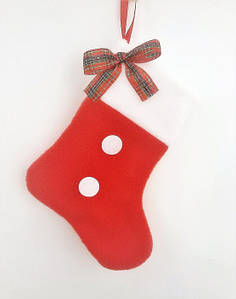 Чоботи новорічні для подарунків з бантом 18*9,5 см