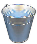 Відро оцинковане 10 літрів одношовне Ø 27 см h=26.5 см (Метид)